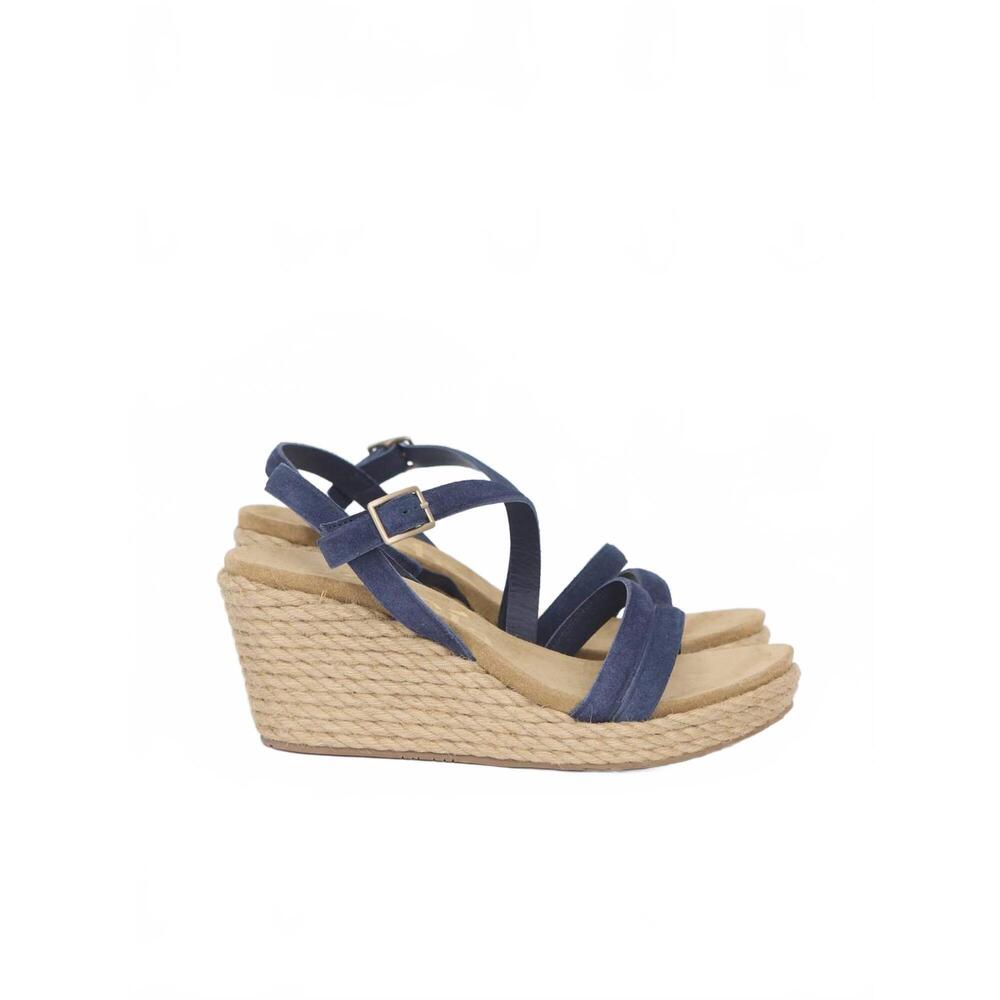NEW PEDRO GARCIA women's aridai platform wedge sandal in ink castoro